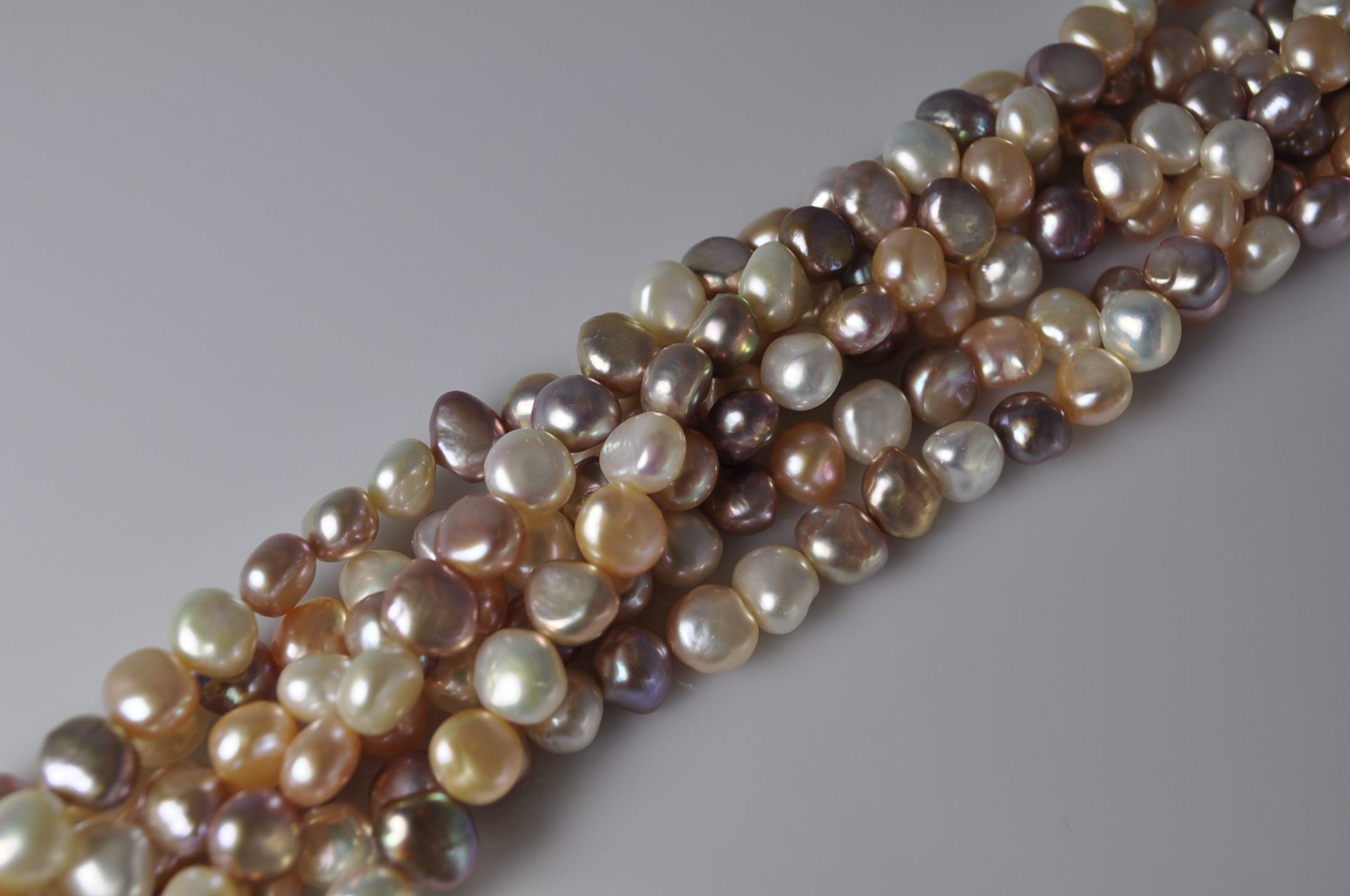 natural colour baroque FRESHWATER PEARLS