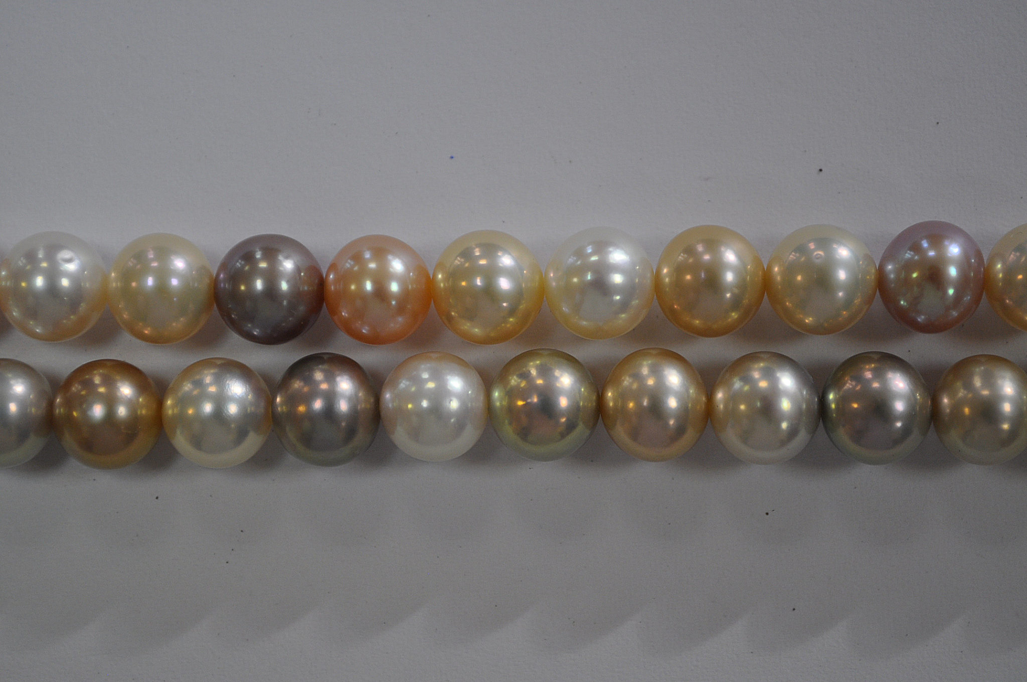9.5-10.5MM MIXED NATURAL COLOUR FW CULTURED PEARLS