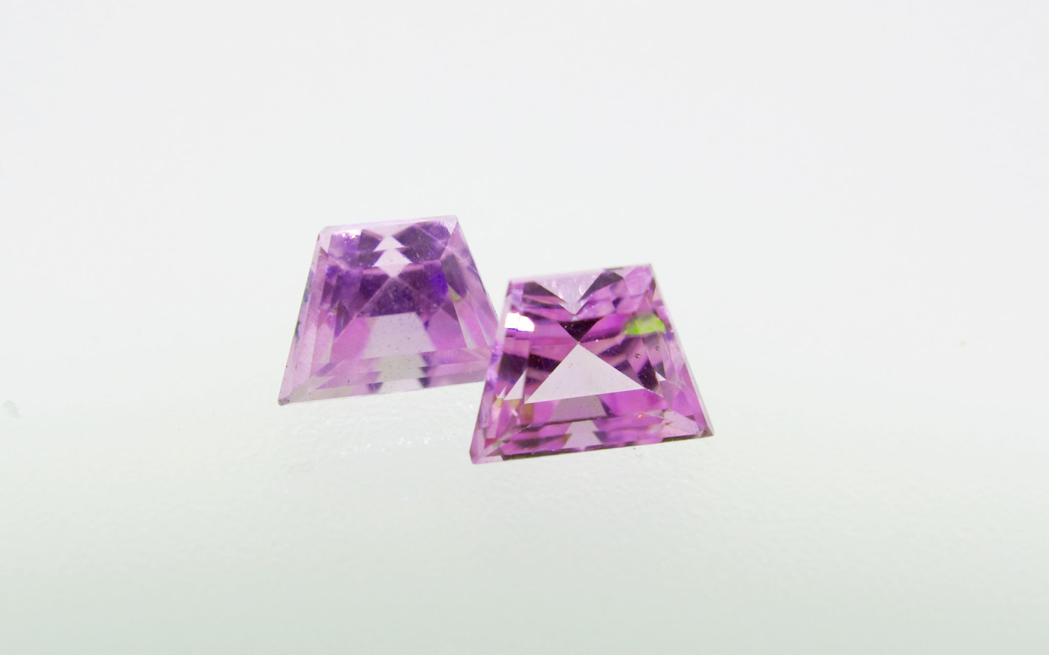 PINK SAPPHIRE TRAPEZE PAIR