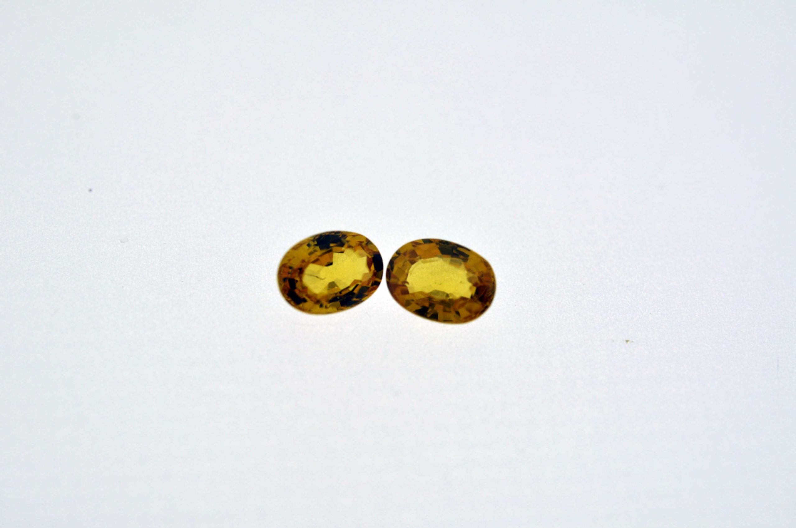 YELLOW SAPPHIRE OVAL PAIR