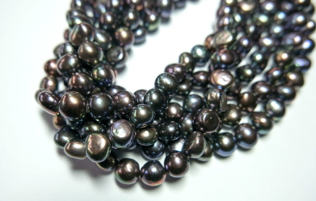 Dyed Black Baroque FRESHWATER Pearls Precious Stones, Semi Precious